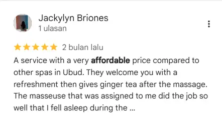 best affordable spa in Ubud